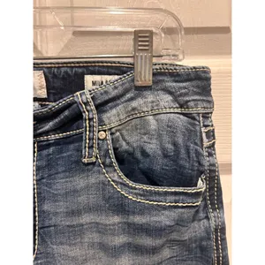 Daytrip Mila Bootcut Jeans 27 Medium Wash Distressed Thick Stitch Hemmed thumbnail 5