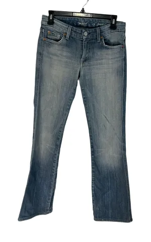 7 For All Mankind Size 28 Light Wash‎ Low Rise Straight Jeans thumbnail 1