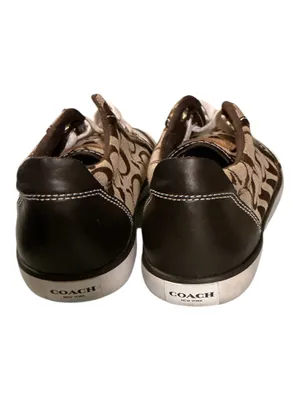 Coach Barrett Signature Canvas Low Top Sneakers Brown / Tan Size 7B thumbnail 4