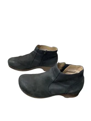 Dansko womens black leather mid ankle casual slip on boots sz 11.5-12 SKU 10-825 thumbnail 4
