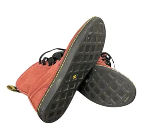Dr. Martens Shoreditch Maroon Red Canvas Eye Lace-Up Boots Sz 6 thumbnail 4