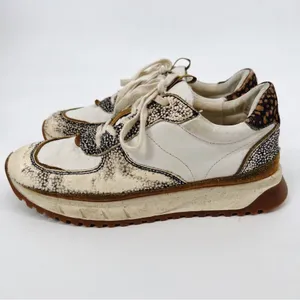 Madewell Kickoff Trainer Sneakers in Leather‎ and Spot Mix Calf Hair 9.5 thumbnail 4