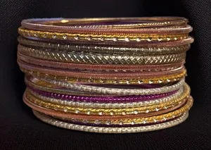 Multicolor mixed stacked bangles Multiple thumbnail 2