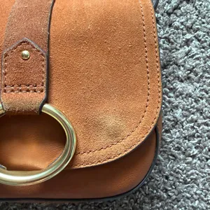 Vince Camuto Kayci Caramel Suede & Leather Crossbody thumbnail 4