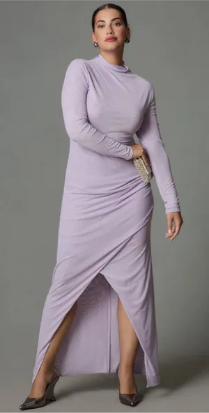 Anthropologie Ruched Mesh Dress 2X New With Tags thumbnail 1
