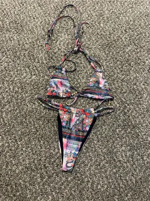 Missguided Multicolor Beaded Triangle Bikini Set thumbnail 4