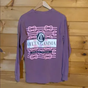Delta Gamma comfort colors purple long sleeve thumbnail 4
