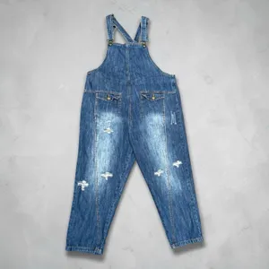 Monthorigin Denim Overalls OS Boho Lagenlook Cottagecore Festival Farm Core M thumbnail 4
