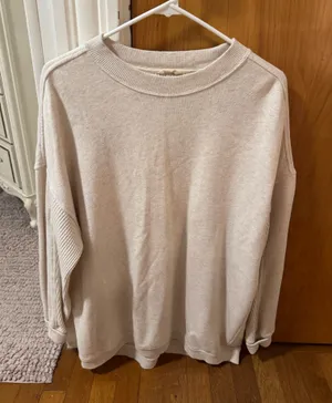Aerie Waffle Sleeve Sweatshirt thumbnail 1