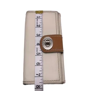 y2k COACH White Brown Turnlock Wallet thumbnail 11