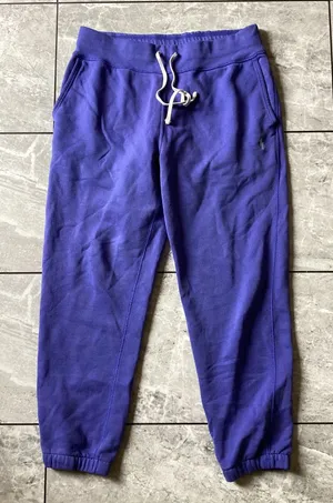 Polo Ralph Lauren Purple Fleece Joggers Womens Medium Pony Logo Sweatpants thumbnail 1