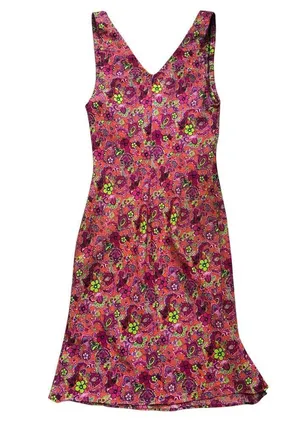 Vintage floral retro funky midi dress Small thumbnail 2