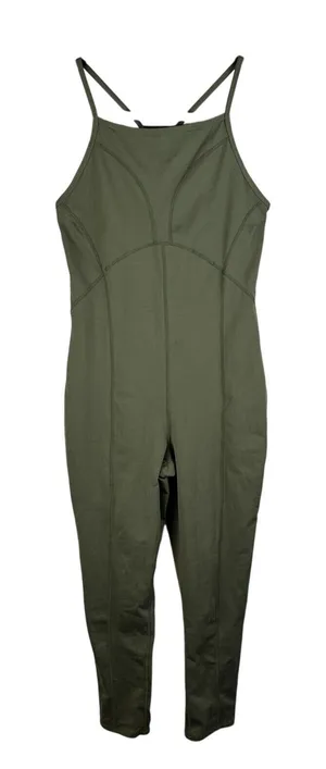 Free‎ People Movement Side To Side Performance Jumpsuit Size Medium Olive Green thumbnail 1