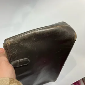 HOBO taupe‎ brown leather handbag medium size thumbnail 3
