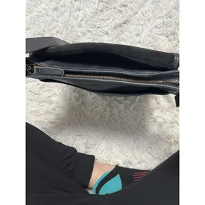 Vintage 90’s Coach Black Flap Leather‎ Bag Made In USA Y2K thumbnail 14