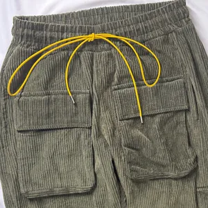 mnml Olive Corduroy Snap II Cargo Pants Men's Medium Green thumbnail 3