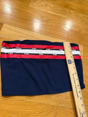 Pink Victoria’s Secret tube top crop size medium. thumbnail 3