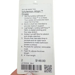Lululemon‎ Align Dress Updated Sleek Liner Black NWT Size 2 thumbnail 5