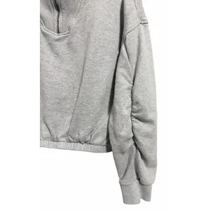 Free People‎ Movement Valley Girl Quarter Zip Sweatshirt Gray Women's Size Small thumbnail 7