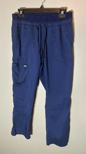 Cherokee Workwear Navy Blue Scrub Pants Cargo Pockets Elastic Drawstring Unisex thumbnail 1