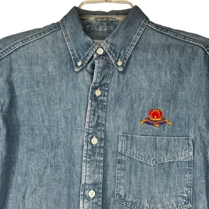 Vintage Crown Royal Embroidered Denim Shirt‎ thumbnail 2