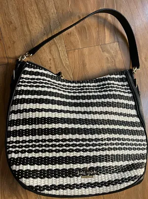 kate spade Black and White Woven Shoulder Bag thumbnail 1