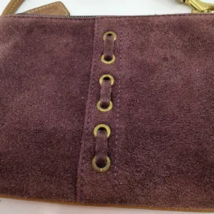 Coach Purple Suede Leather Wristlet thumbnail 3