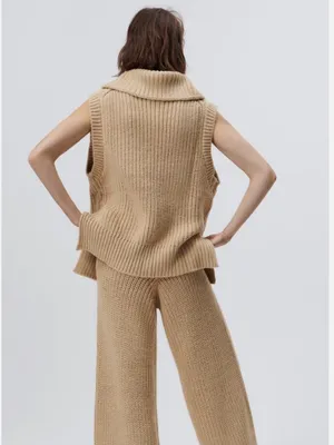 Zara Knit High Collar Vest thumbnail 2