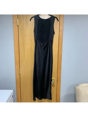 Petal and Pup Black Maxi Dress with a Slit and Open Back - Size 4 thumbnail 2