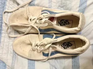 Cream and blue Vans suede size 7.5 thumbnail 2