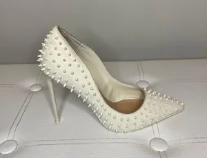 Steve Madden Off White Studded Vala Si Vala Heels Sz 5.5 thumbnail 4