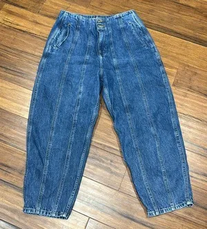 Zara High Rise Slouchy Panel Ankle Cropped Denim Jeans - Size 00 thumbnail 1