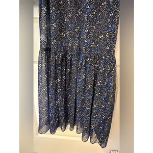 Banana Republic Black Blue Long Sleeve Laxi Sheer Dress Women's Sz 0 thumbnail 12