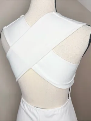 Lulus Thinking Out Loud White Backless Jumpsuit Extra Small Bridal Bride Wedding thumbnail 5