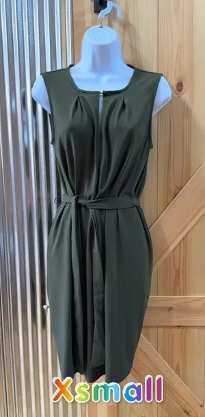 H&M Olive‎ green dress size XSmall thumbnail 1