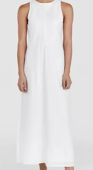 DISSH Harris White Linen Midi Dress Women Size US 2 Coastal Nautical Lightweight thumbnail 1
