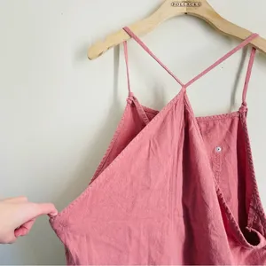 BDG Linen Blend Pink Romper Overalls size L thumbnail 4