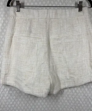 Abercrombie & Fitch Cream Knit‎ High Rise Trouser Shorts thumbnail 1