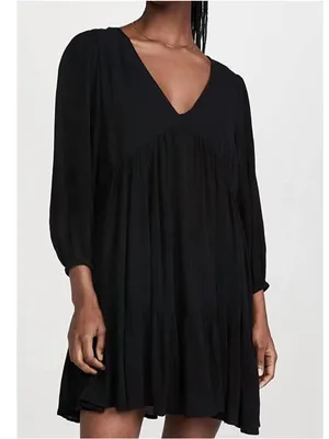 Z Supply Maxine Mini Dress in Black Size Large thumbnail 2