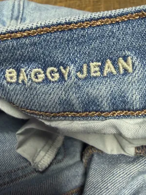 American Eagle Baggy Jeans Women’s 8 Distressed High Rise Light Blue Denim thumbnail 8