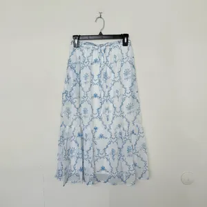 Rihoas White Floral Tiered Midi Skirt thumbnail 7