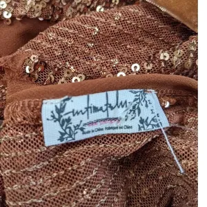 New Free People Sequin Bodysuit Size Medium Bronze Boho NYE thumbnail 3