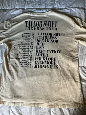 Taylor Swift Eras Tour Tan T-Shirt thumbnail 2