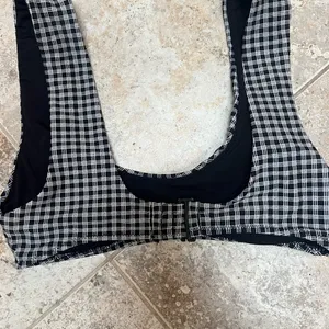 Aerie Chic Black and White Plaid Top thumbnail 4