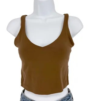 Lululemon Align Tank‎ Top Brown Cropped Yoga Support Bra LW1DUVS Sz 4 Nulu thumbnail 1