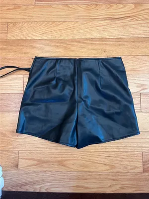 Windsor Suede Skirt Black Faux Mini thumbnail 2