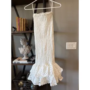 Charo Ruiz Ibiza Liliana Eyelet Midi Skirt White Fruition Womens Size Small thumbnail 8