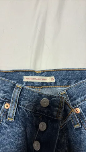Levi’s Dark Blue Ribcage Straight Ankle thumbnail 3