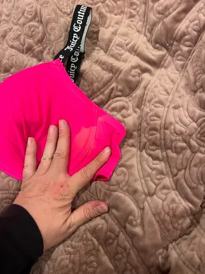 Juicy Couture Hot Pink Padded Bra with Branded Black & White Straps thumbnail 3