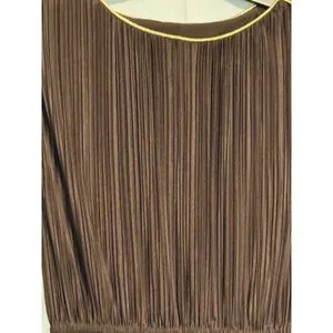 Vintage Hal Ferman Brown Pleated A-Line Dress disco 1970’s - no sz - see pics thumbnail 2